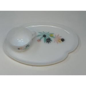 Vintage Atomic Flower Patio by Federal Snack Set